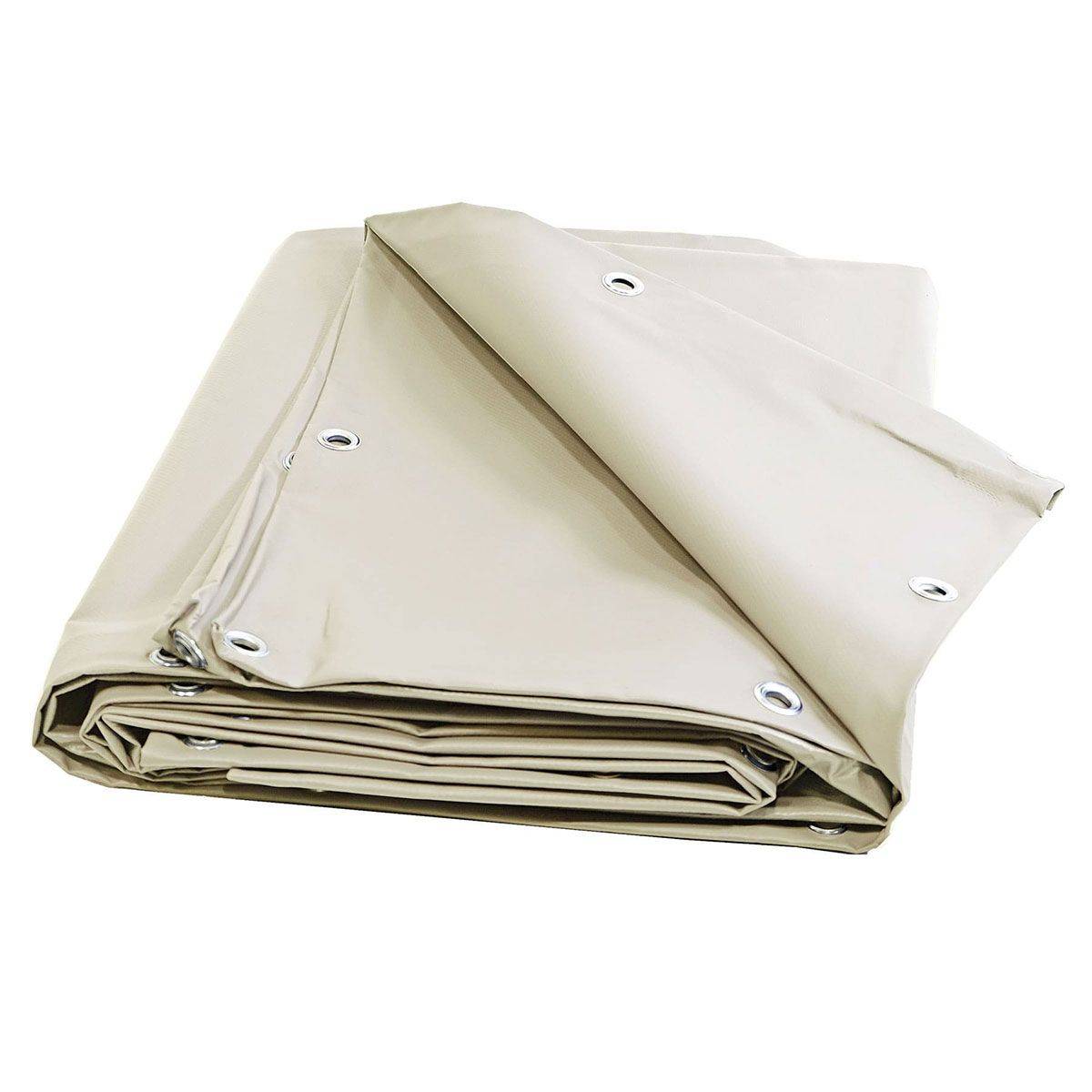 Bâche pour Carport Ivoire 2,5x3,5 m XP640CP - Garantie 10 ans - Toile PVC étanche pour abri de voiture - Made in France TECPLAST - Image 1