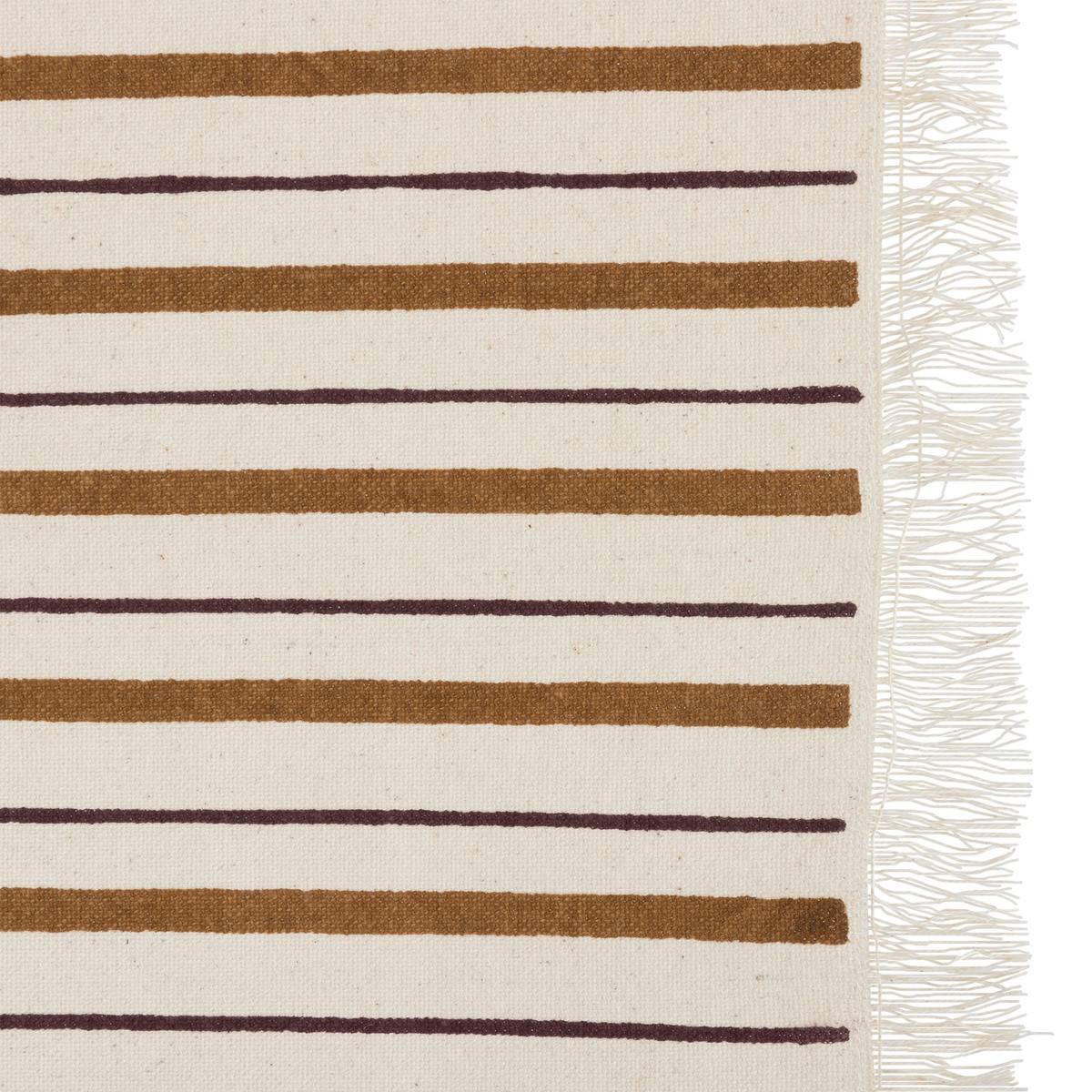 Nappe en coton Beige, Cannelle et Violet 150 x 250 cm - Image 2