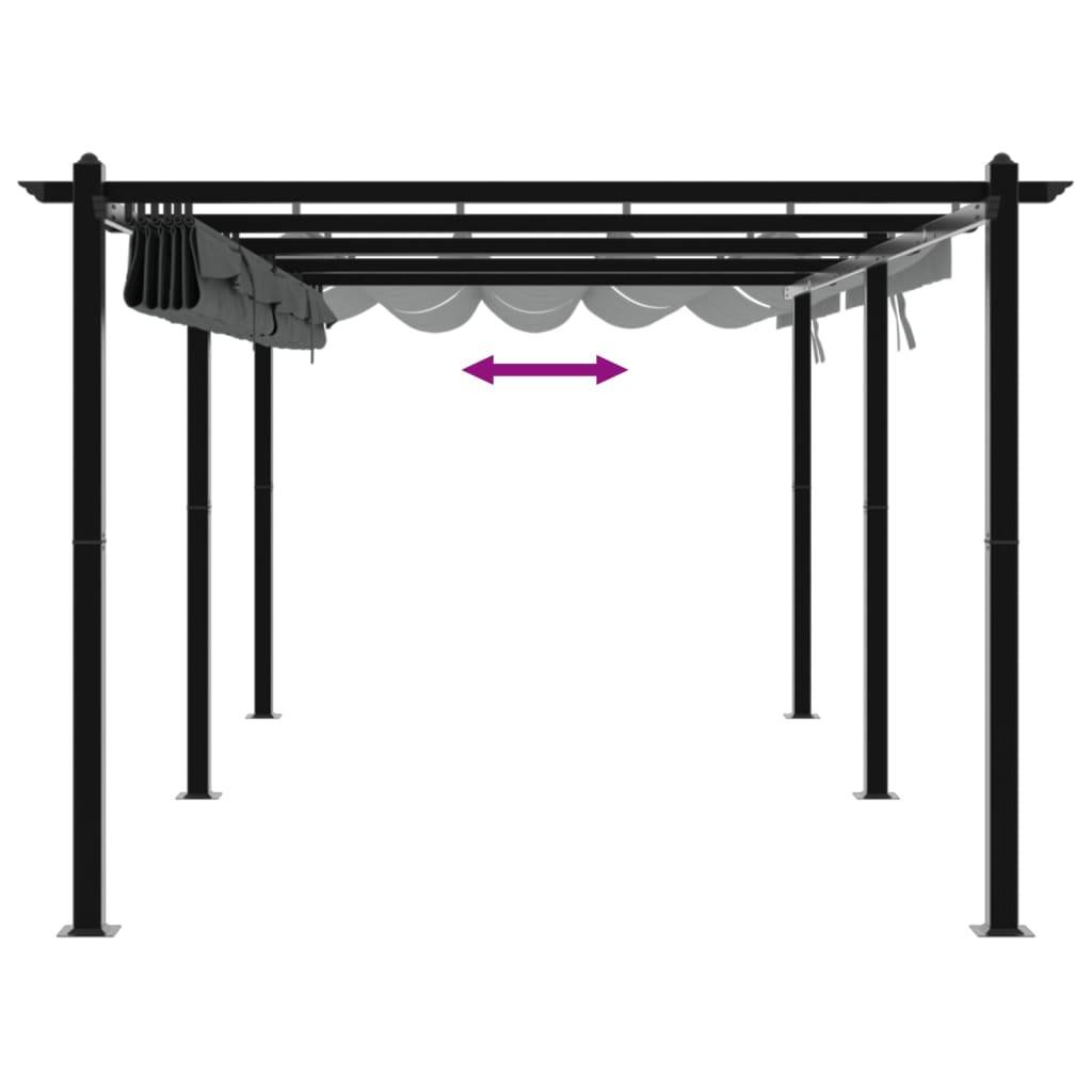 ComfortXL - Pergola en Aluminium avec Toit Rétractable Anti-UV pour Espace Extérieur Anthracite 3x6 m – ComfortXL Outdoor Living - Image 7