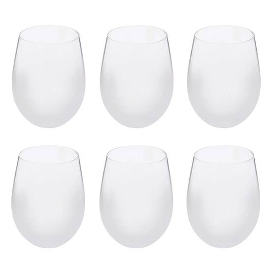 Lot de 6 Gobelets Bas "Givrés" 54cl Transparent - Image 1