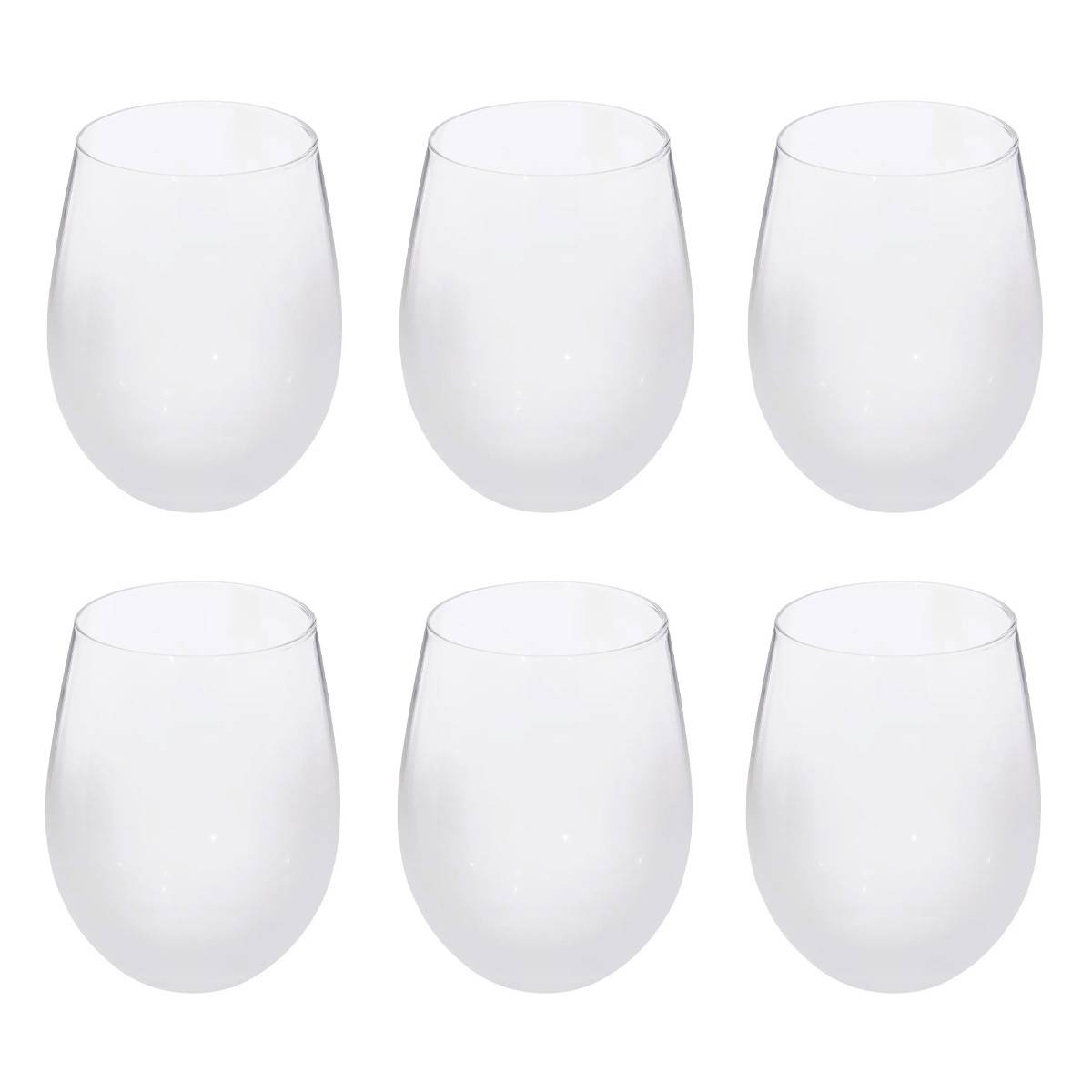 Lot de 6 Gobelets Bas "Givrés" 54cl Transparent - Image 1