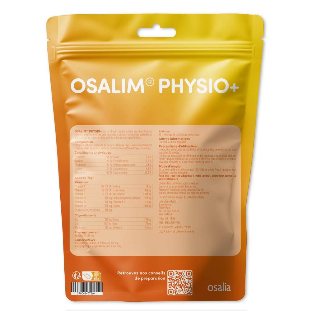 OSALIM Physio+ Chien - Laboratoire Osalia 500 g - Image 2