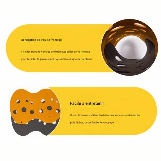 IntiMeg - Tunnel pour chat DIY Bleu-jaune 3 mm (65 x 30) IntiMeg - Image 7