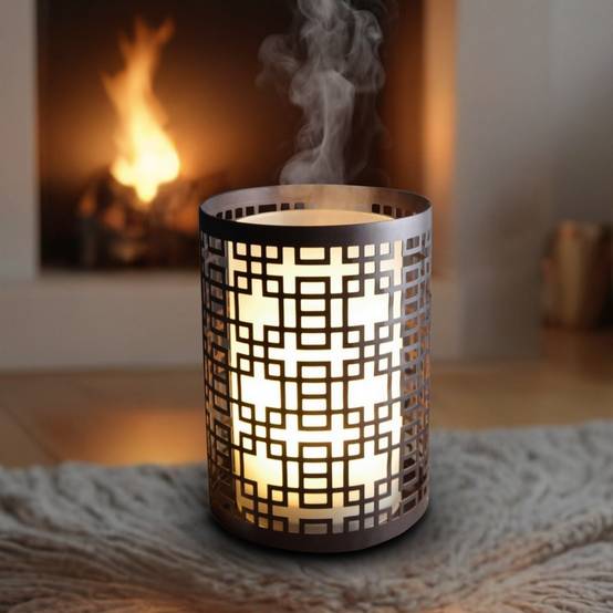 Zen'Arôme Diffuseur d'Huile Essentielle Vela + 3 Huiles Essentielles "Escale en Amoureux" - Métal et verre + Télécommande - Image 2