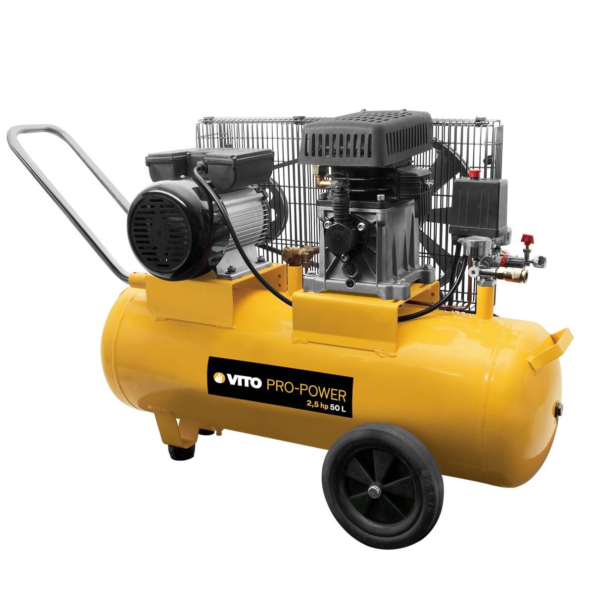 Compresseur à courroie 50 Litres 2.5 CV 1.9 kW 230V AC Pression 8 Bar VITO - Image 2