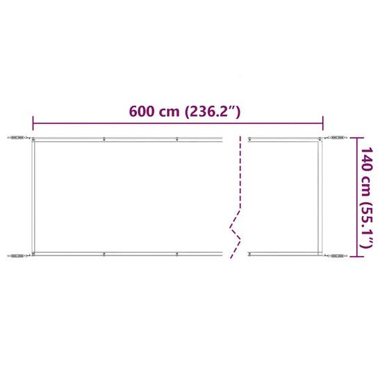 Store banne polycoton rouge 140 x 600 cm - Prolenta premium p336.2 - Image 6