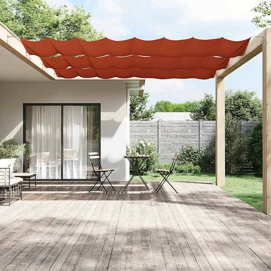 Store banne polycoton rouge 140 x 600 cm - Prolenta premium p336.2 - Image 2
