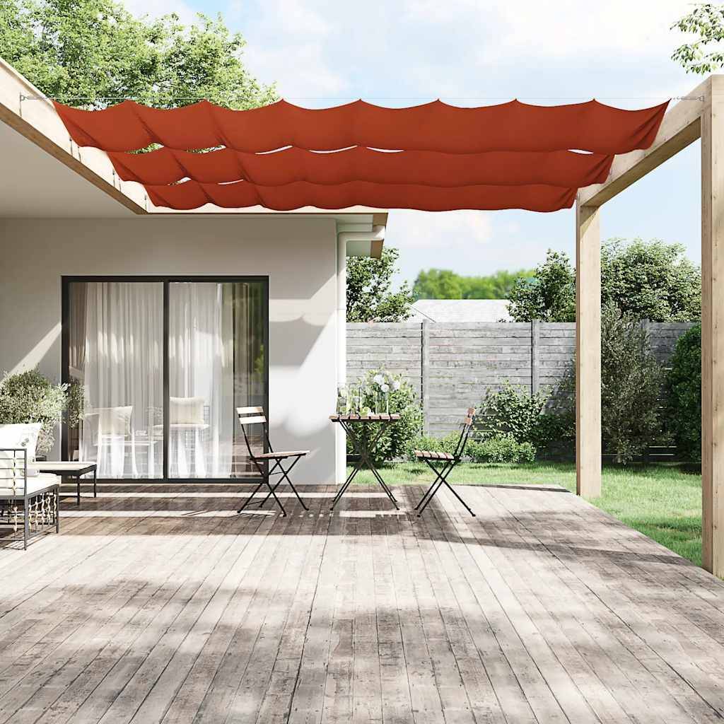 Store banne polycoton rouge  140 x 600 cm  - Prolenta premium p336.2 - Image 2