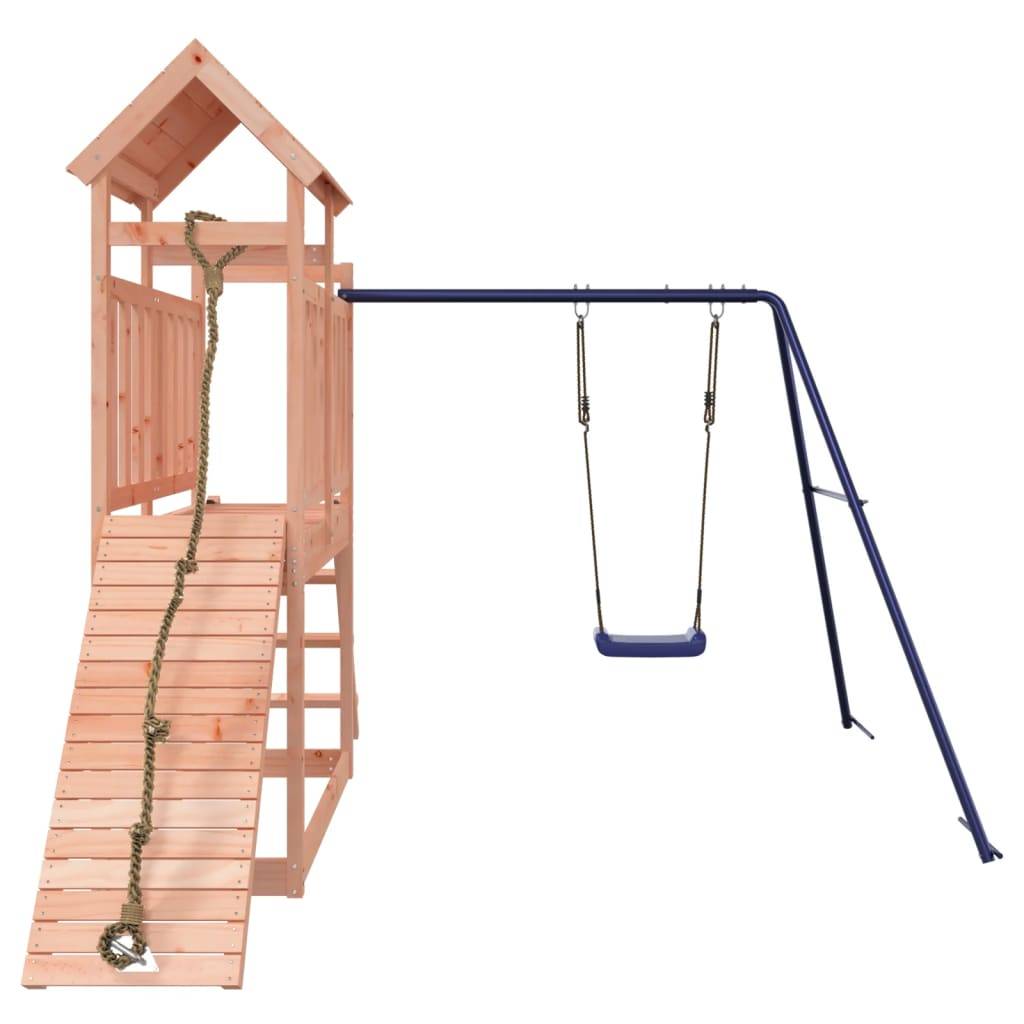 Helloshop26 - Aire de jeux d'extérieur balançoires toboggan portiques robuste jeux jardin 242 x 248 x 214 cm bois massif de douglas - Image 3