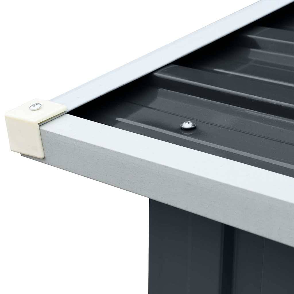 Abri Stockage Bois XXL Acier Galvanisé Design Moderne 330x92x153cm Anthracite - ComfortXL Outdoor Living - Image 5