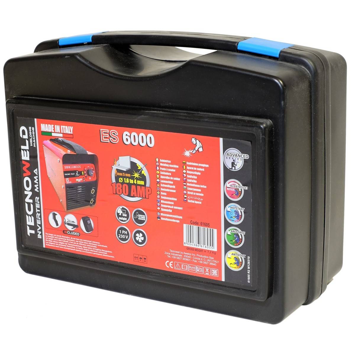 Poste a souder 180 ampères inverter MMA Acier Inox Fonte 1.6 à 5 mm malette TECNOWELD - Image 5