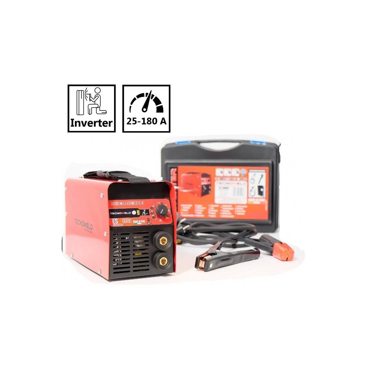 Poste a souder 180 ampères inverter MMA Acier Inox Fonte 1.6 à 5 mm malette TECNOWELD - Image 2