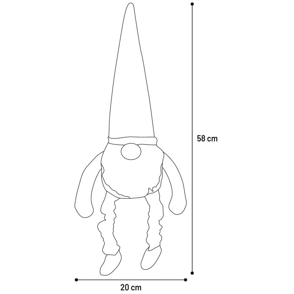 Flamingo - Jouet Noël  Gnome gris et rouge Bardo 58 cm pour chien - Image 2