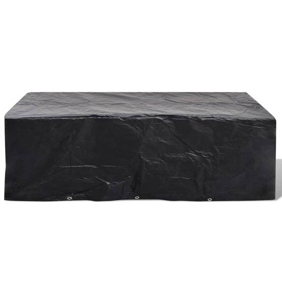 Lot de 2 Grandes Bâches de Jardin PE Anti-UV pour Table 8 Personnes Noir 300x140x90 cm – ComfortXL Outdoor Living - Image 3