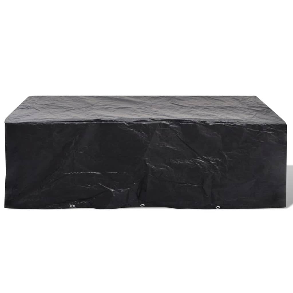 Lot de 2 Grandes Bâches de Jardin PE Anti-UV pour Table 8 Personnes Noir 300x140x90 cm – ComfortXL Outdoor Living - Image 3