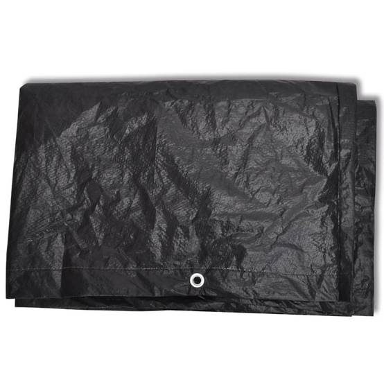 Lot de 2 Grandes Bâches de Jardin PE Anti-UV pour Table 8 Personnes Noir 300x140x90 cm – ComfortXL Outdoor Living - Image 4