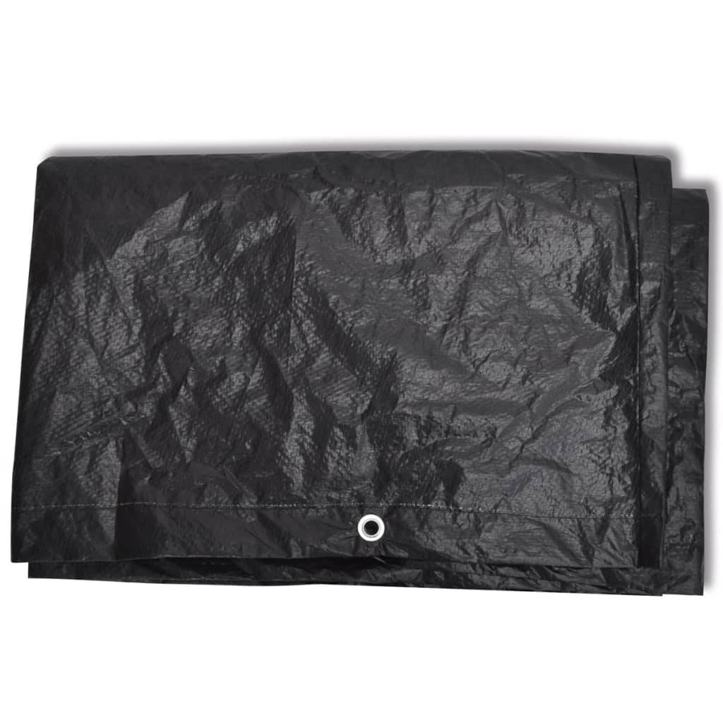 Lot de 2 Grandes Bâches de Jardin PE Anti-UV pour Table 8 Personnes Noir 300x140x90 cm – ComfortXL Outdoor Living - Image 4
