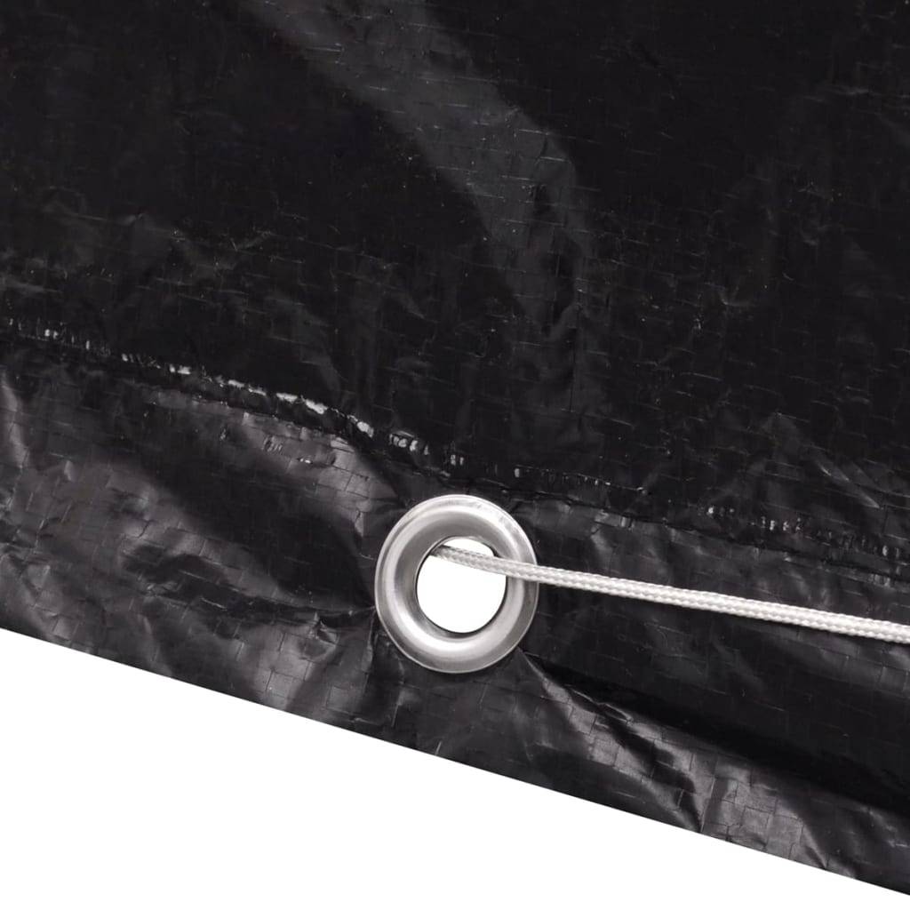 Lot de 2 Grandes Bâches de Jardin PE Anti-UV pour Table 8 Personnes Noir 300x140x90 cm – ComfortXL Outdoor Living - Image 6