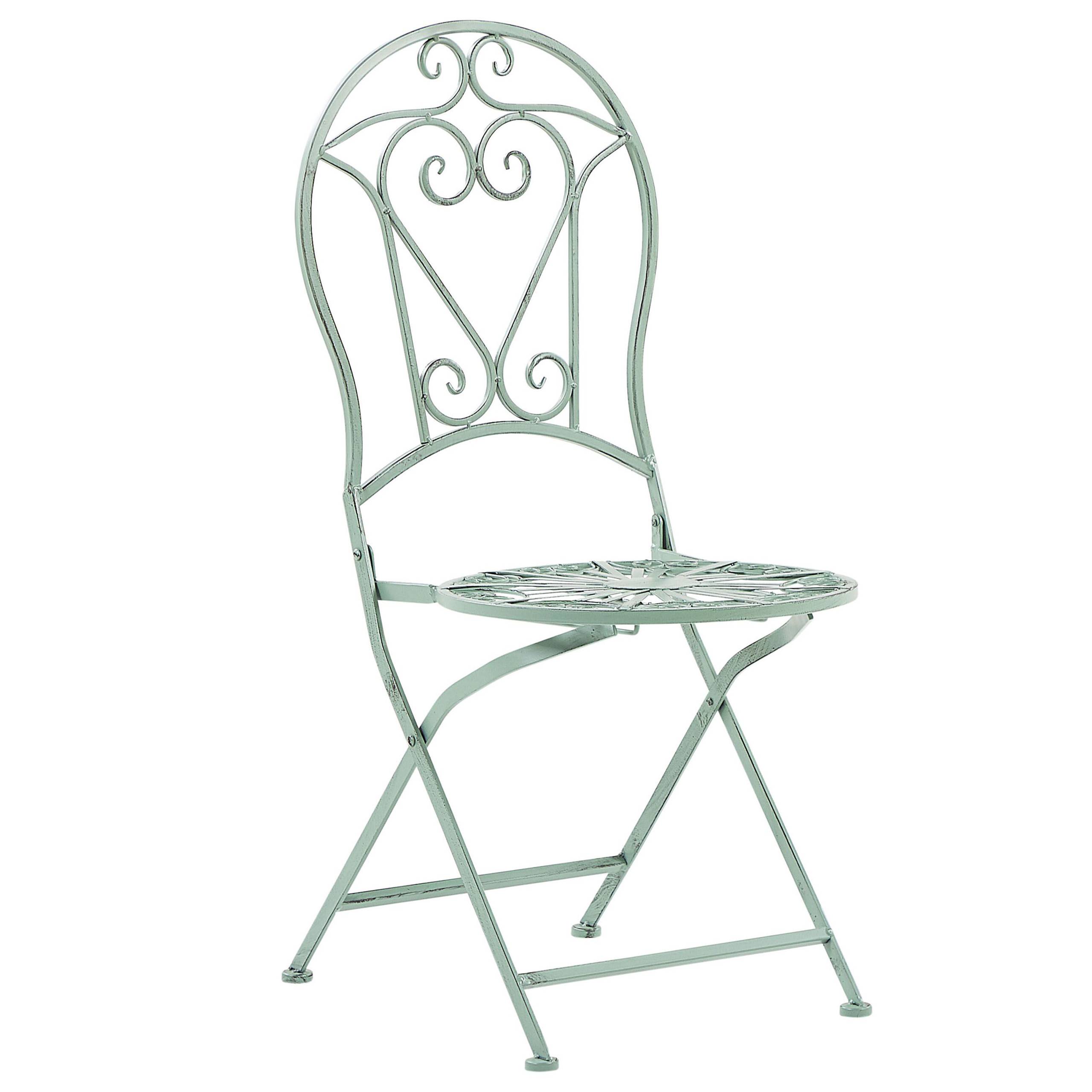 Beliani - Chaise de jardin Métal Vert clair TRENTO - 42x57x95- Beliani - Image 4
