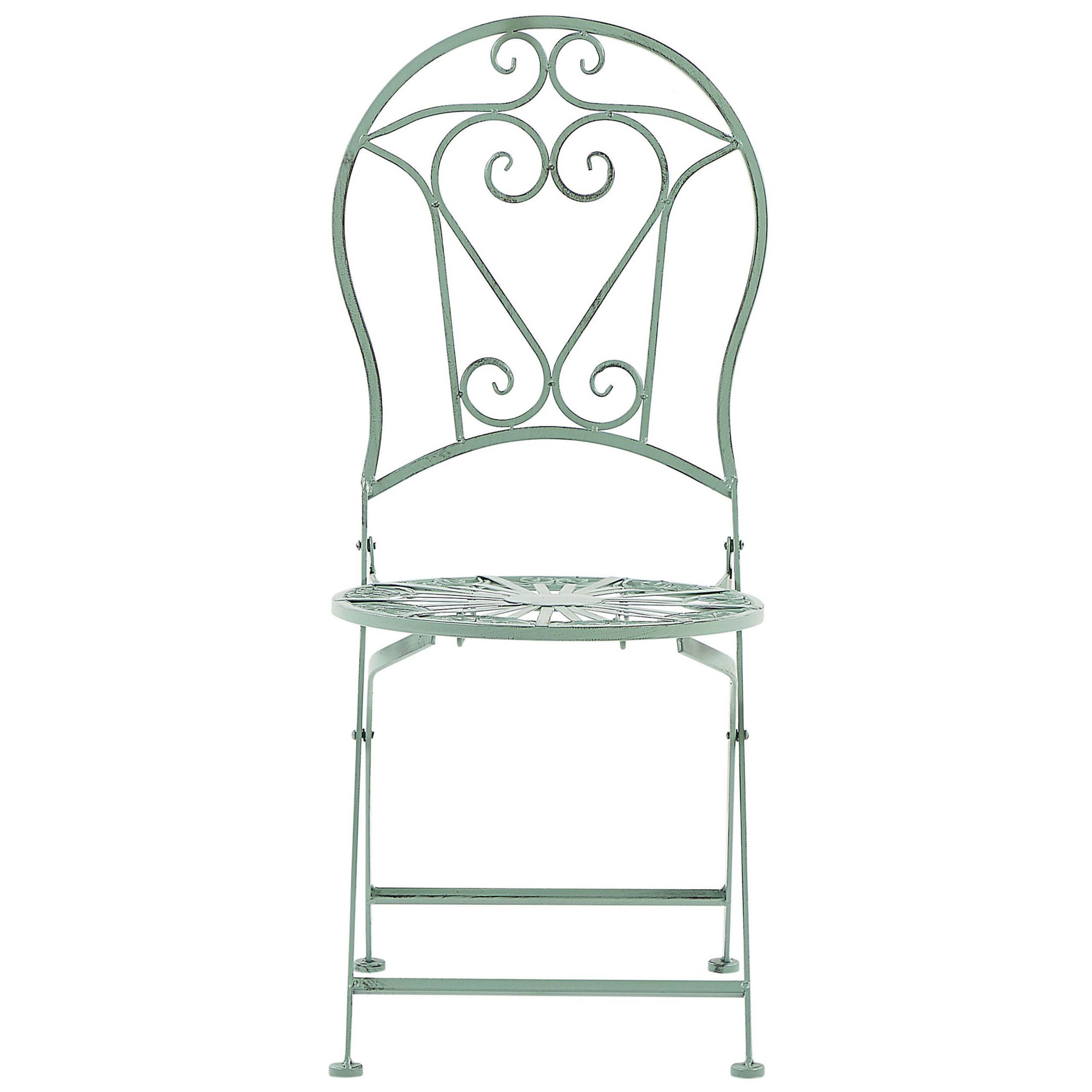 Beliani - Chaise de jardin Métal Vert clair TRENTO - 42x57x95- Beliani - Image 6