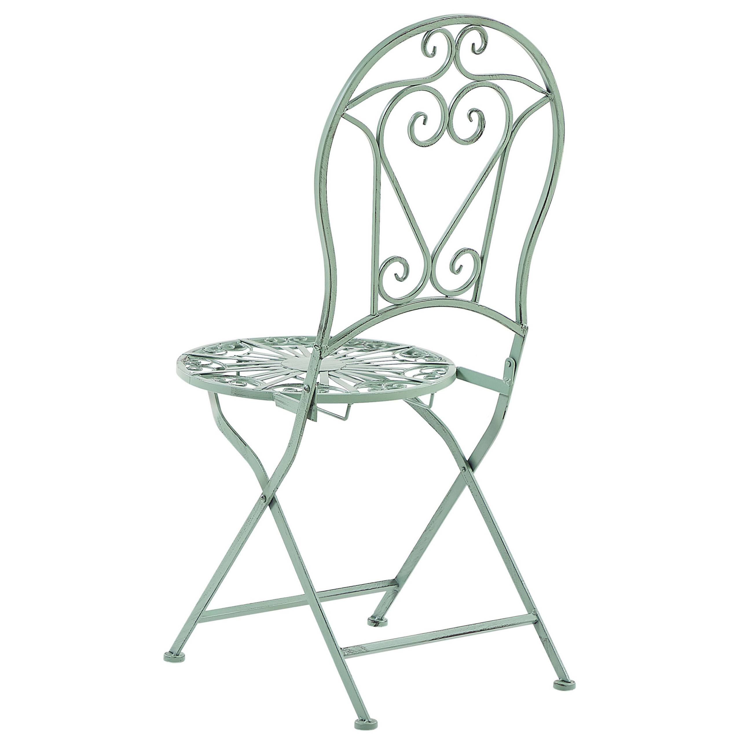Beliani - Chaise de jardin Métal Vert clair TRENTO - 42x57x95- Beliani - Image 5