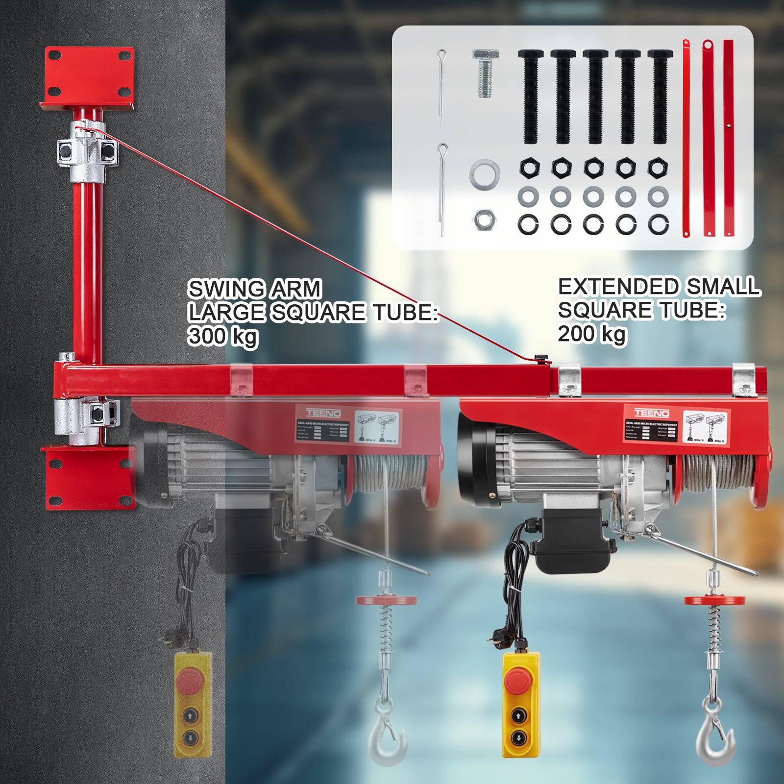 Treuil Electrique et Bras de support de palan électrique,Chevre de Levage 220v 1450W - Image 6