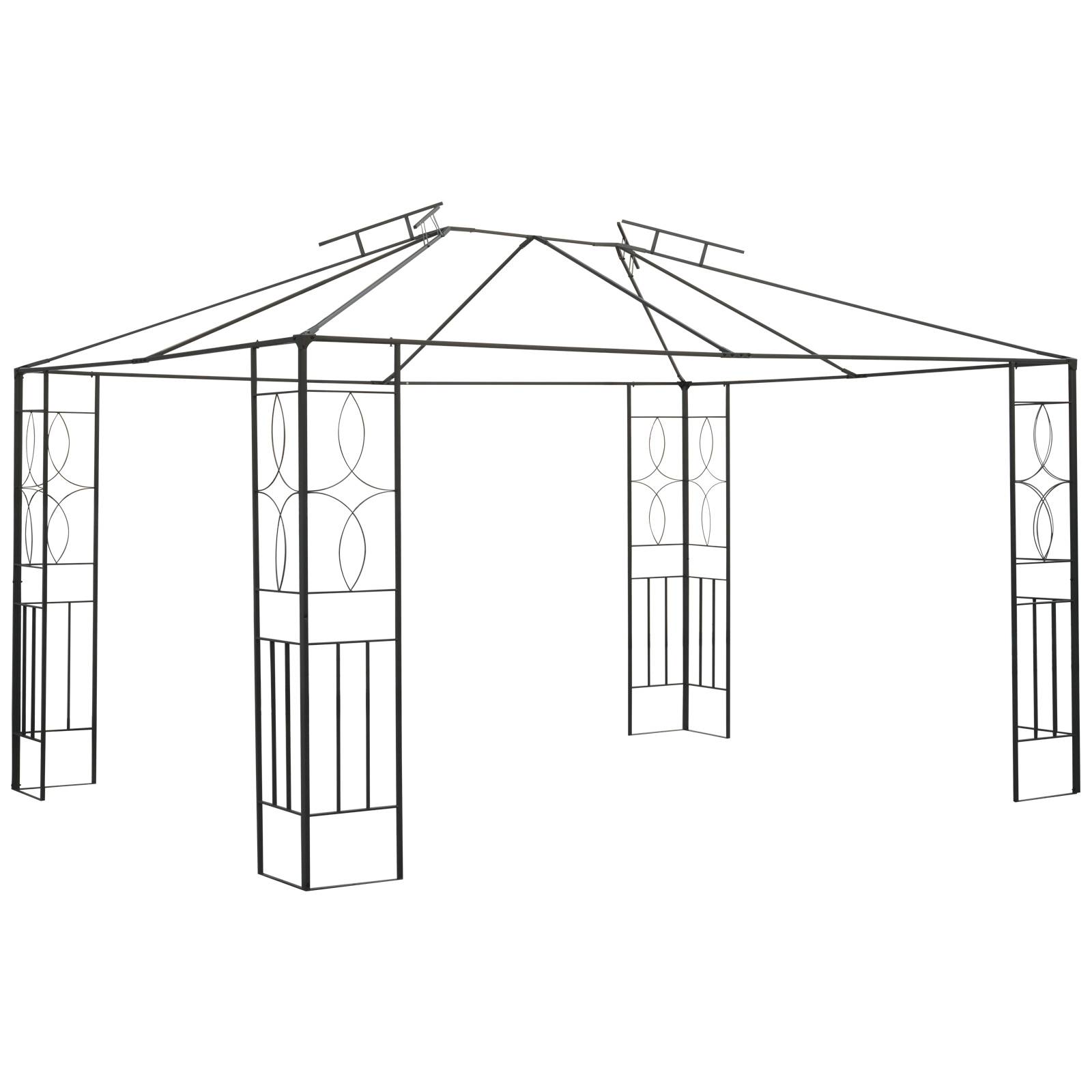 Outsunny - Toile de rechange pour pavillon tonnelle tente 3x4m polyester haute densité 180g/m² beige - Outsunny - Image 5