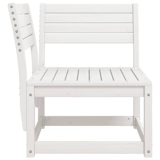Canapé d'angle de jardin | Canapé D'extérieur | Sofa De Jardin blanc 73x73x78cm bois pin massif Maison Chic - Image 5