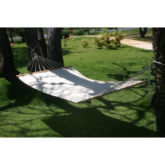 Jobek - Hamac KOUPLE 350x140 cm en Polypropylène Écru certifié FSC 100% JOBEK - Image 3