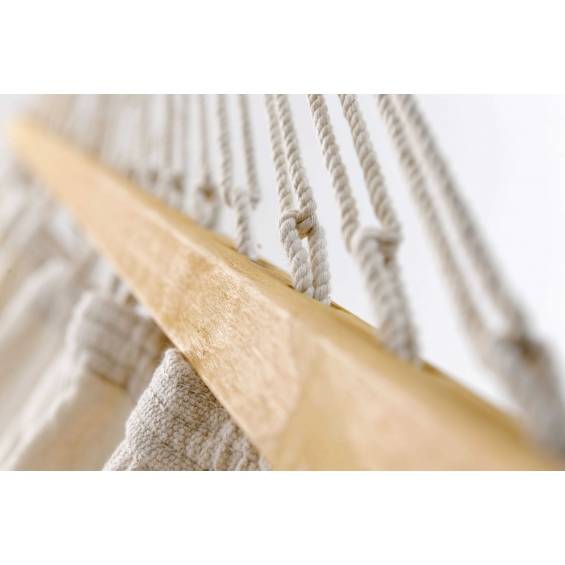 Jobek - Hamac KOUPLE 350x140 cm en Polypropylène Écru certifié FSC 100% JOBEK - Image 2