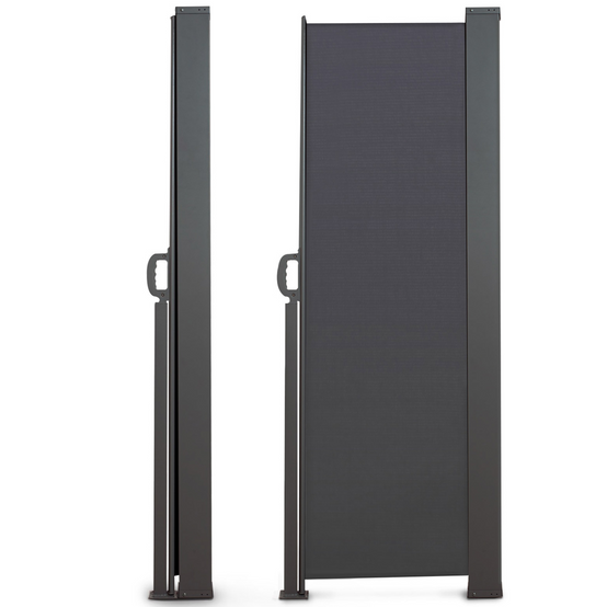 Paravent extérieur rétractable 200 x 400 CM gris anthracite store latéral - Image 6