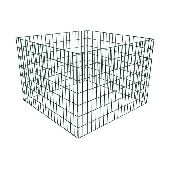 Bac à compost acier vert 100 x 100 x 70 cm - PANGIVO - Image 1