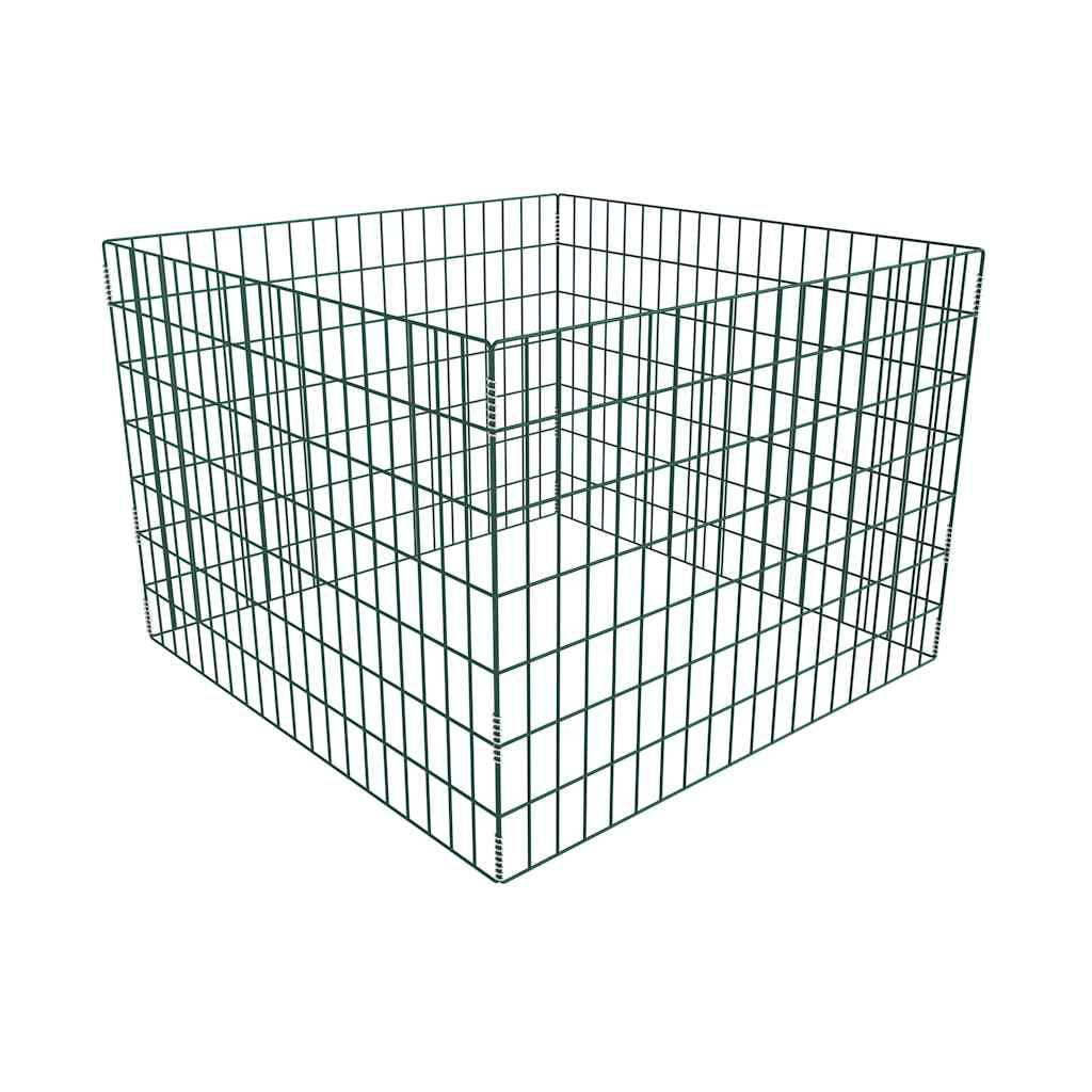 Bac à compost acier vert 100 x 100 x 70 cm - PANGIVO - Image 1