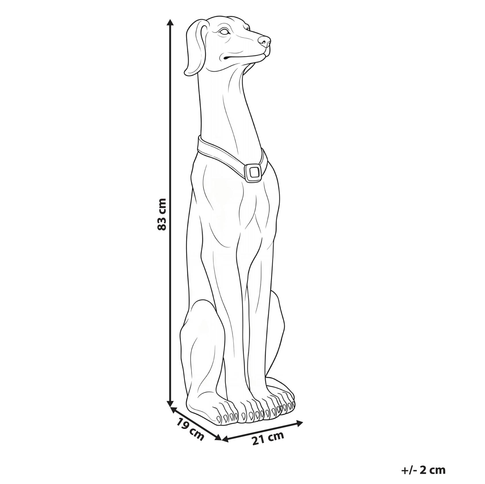 Beliani - Statue de jardin Oxyde de magnésium Gris graphite CHART - 21x19x83- Beliani - Image 3