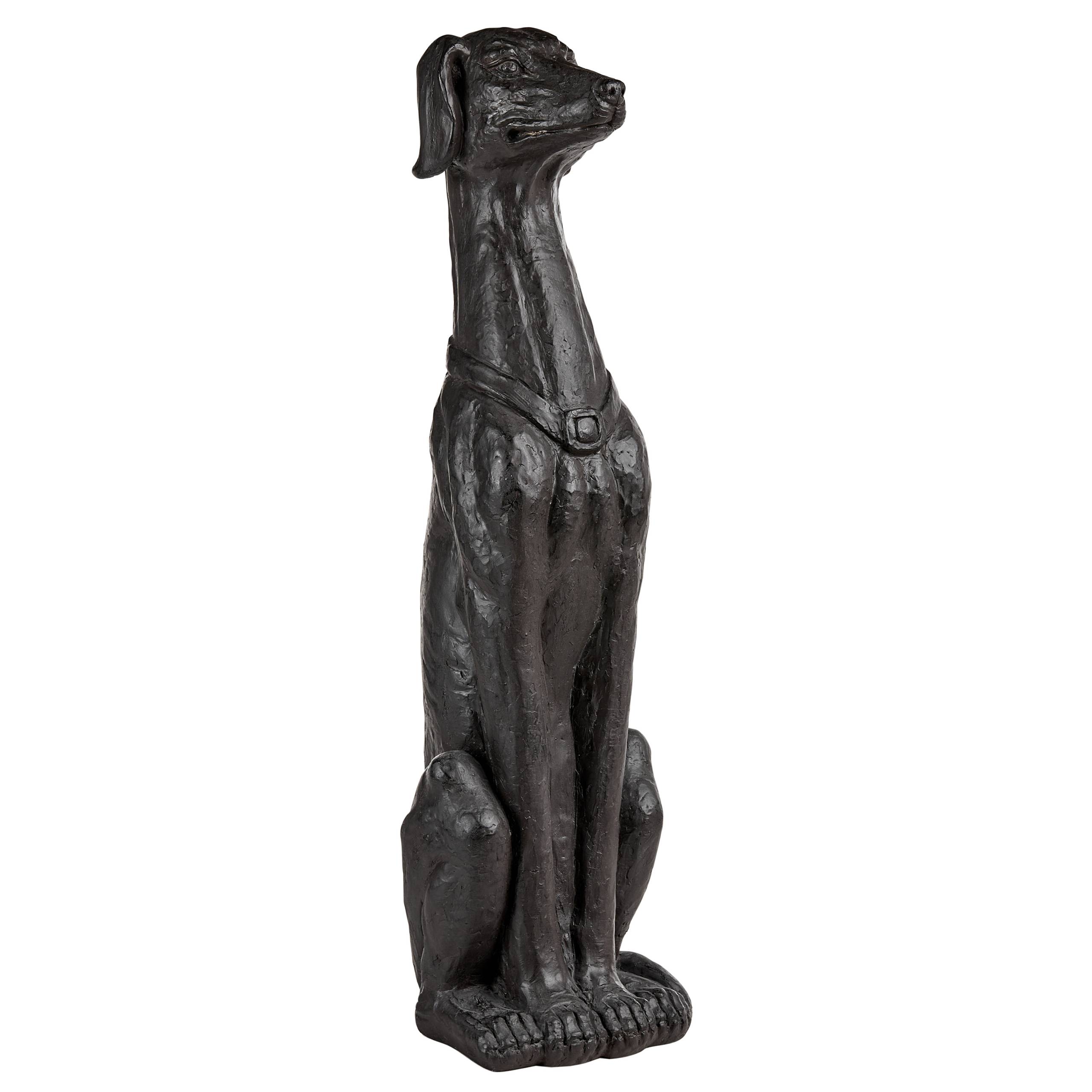 Beliani - Statue de jardin Oxyde de magnésium Gris graphite CHART - 21x19x83- Beliani - Image 2