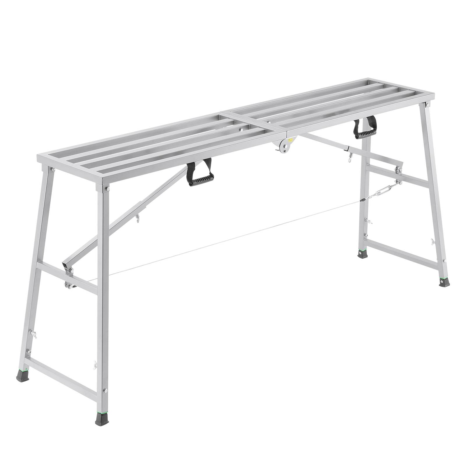 VEVOR Plateforme travail échafaudage pliant, hauteurs 900-1500 mm, charge 400 kg. Acier allié. - Image 1