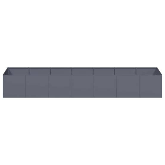 Jardinière | Pot de fleurs | Cache-pot | Bac à fleurs anthracite 280x80x40 cm acier - Image 4