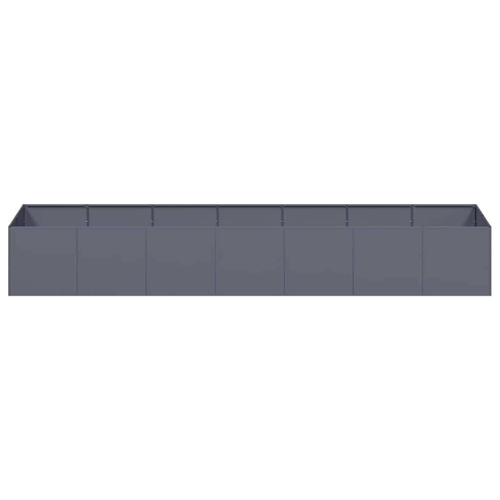 Jardinière | Pot de fleurs | Cache-pot | Bac à fleurs anthracite 280x80x40 cm acier - Image 4