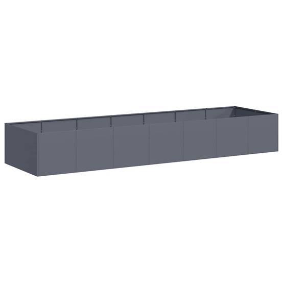 Jardinière | Pot de fleurs | Cache-pot | Bac à fleurs anthracite 280x80x40 cm acier - Image 1