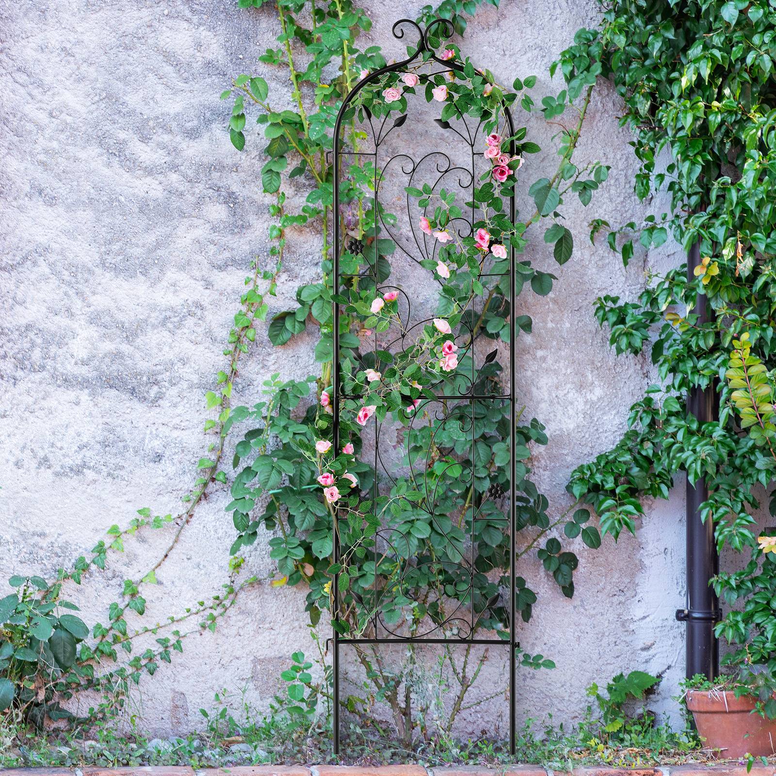 VEVOR Treillis jardin plantes grimpantes, 38x152 cm, métal antirouille. 2 pièces. - Image 8