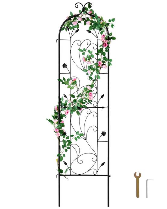 VEVOR Treillis jardin plantes grimpantes, 38x152 cm, métal antirouille. 2 pièces. - Image 1