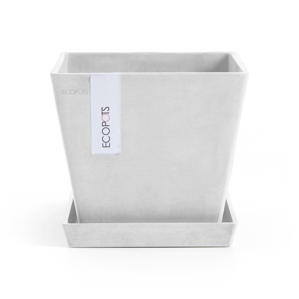 Ecopots - Pot Carré Rotterdam 20 Blanc Pur - 20 x 20 x H. 17,5 cm - 5,2 L ECOPOTS - Image 5