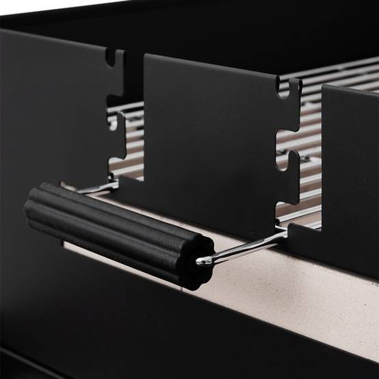Barbecue charbon Vigo - BRASERO - Grille 59 x 45 cm réglable en hauteur - Chariot équipé, tablette latérale & inférieure - Image 4