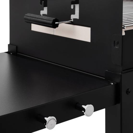 Barbecue charbon Vigo - BRASERO - Grille 59 x 45 cm réglable en hauteur - Chariot équipé, tablette latérale & inférieure - Image 5
