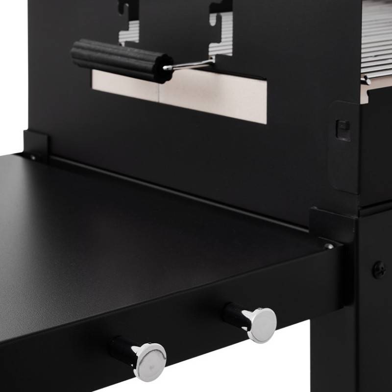 Barbecue charbon Vigo - BRASERO - Grille 59 x 45 cm réglable en hauteur - Chariot équipé, tablette latérale & inférieure - Image 5