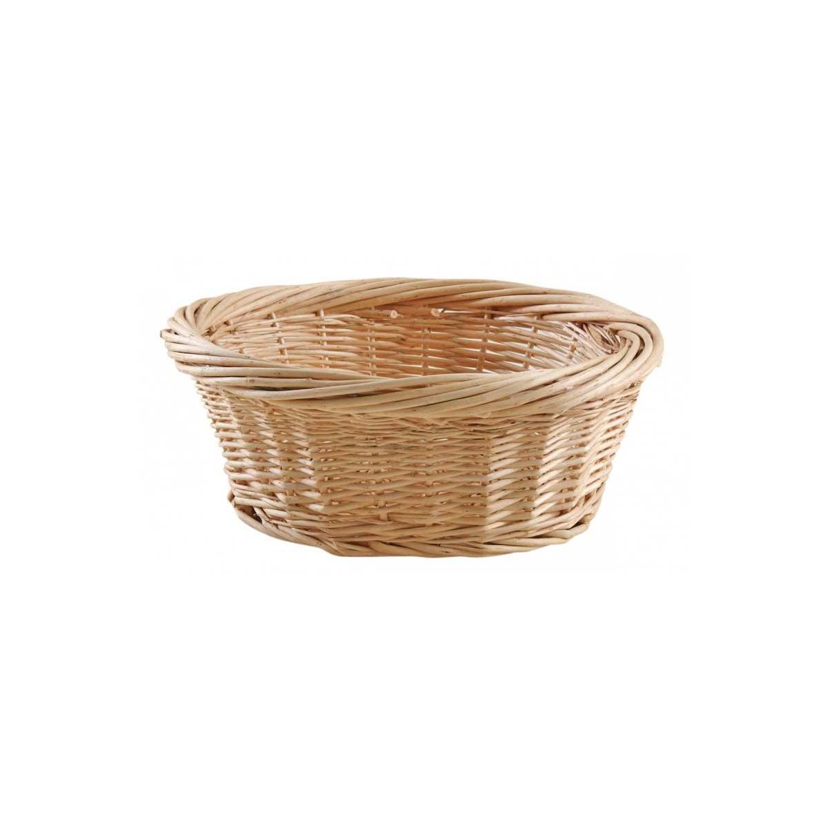 Aubry Gaspard - Corbeille ronde en osier blanc 37 cm