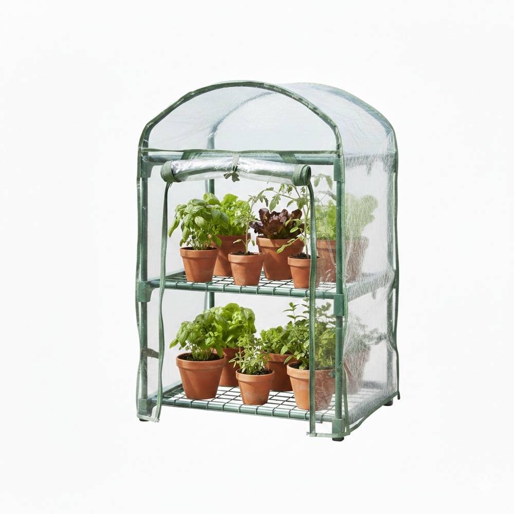 Sans Marque - Mini serre de jardin 2 étages 50x45x84 cm pour semis et balcon - Image 1