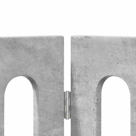 ComfortXL - Clôture animaux bois ingénierie intérieur séparation gris béton 100x70cm - ComfortXL Outdoor Living - Image 5