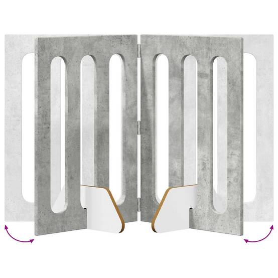 ComfortXL - Clôture animaux bois ingénierie intérieur séparation gris béton 100x70cm - ComfortXL Outdoor Living - Image 7
