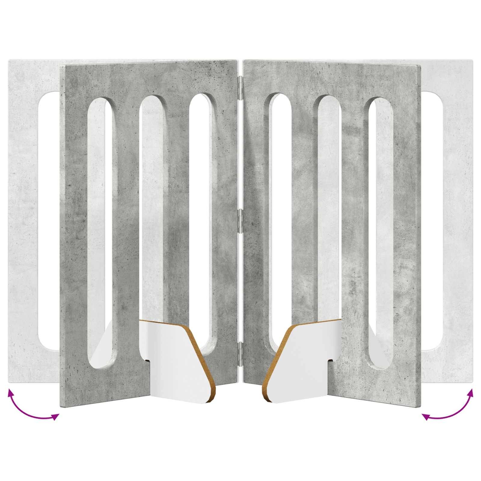 ComfortXL - Clôture animaux bois ingénierie intérieur séparation gris béton 100x70cm - ComfortXL Outdoor Living - Image 7